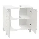 MUEBLE BAJO LAVABO 2 PUERTAS MDF BLANCO 60 X 30 X 60 CM