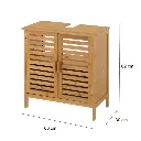 MUEBLE BAJO LAVABO 2 PUERTAS BAMB 60 X 30 X 62 CM