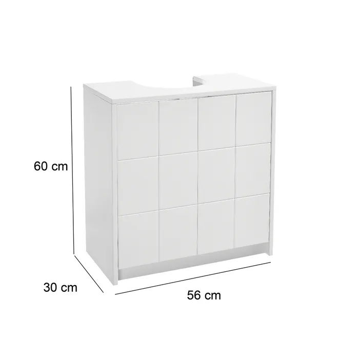 MUEBLE BAJO LAVABO MDF BLANCO 56 X 30 X 60 CM