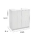 MUEBLE BAJO LAVABO MDF BLANCO 56 X 30 X 60 CM