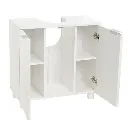 MUEBLE BAJO LAVABO 2 PUERTAS MDF BLANCO 60 X 30 X 60 CM