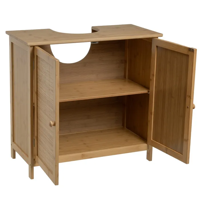 MUEBLE BAJO LAVABO 2 PUERTAS BAMB 63 X 30 X 60 CM