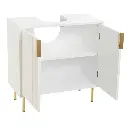 MUEBLE BAJO LAVABO 2 PUERTAS MDF BLANCO 60 X 30 X 60 CM
