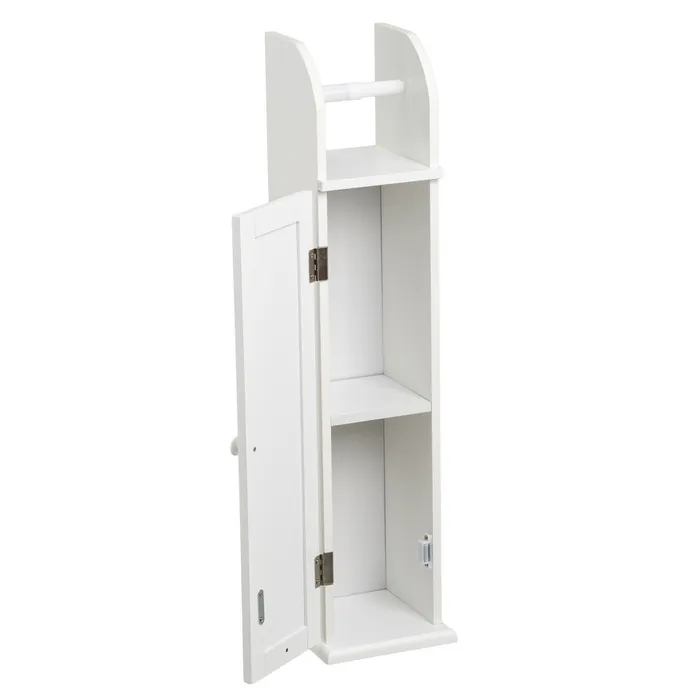 MUEBLE PORTARROLLOS PAPEL WC MDF BLANCO 18 X 20 X 79 CM