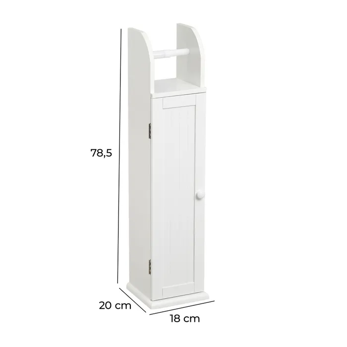 MUEBLE PORTARROLLOS PAPEL WC MDF BLANCO 18 X 20 X 79 CM