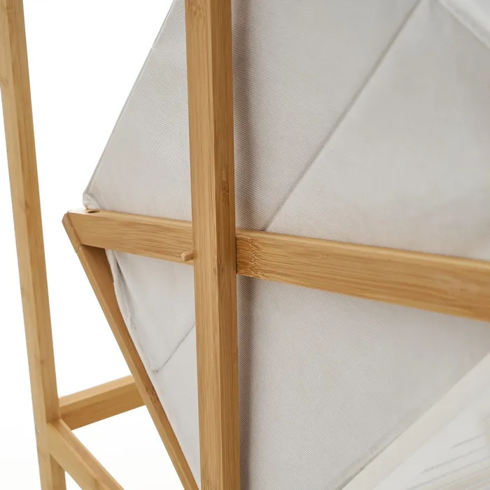 ESTANTERA 2 BALDAS Y 1 CESTO BAMB-MDF 34 X 33 X 140 CM