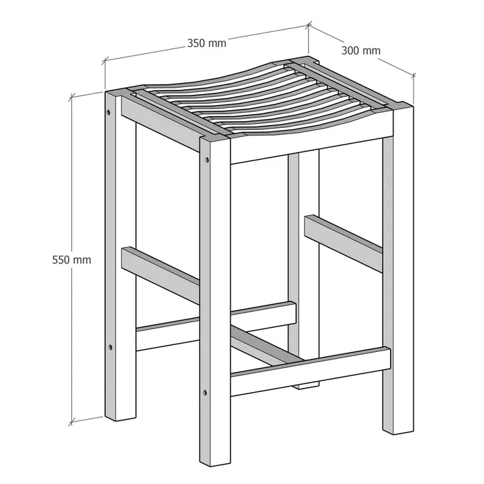 TABURETE BAMB 35 X 30 X 55 CM