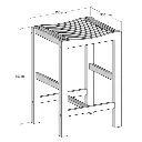TABURETE BAMB 35 X 30 X 55 CM