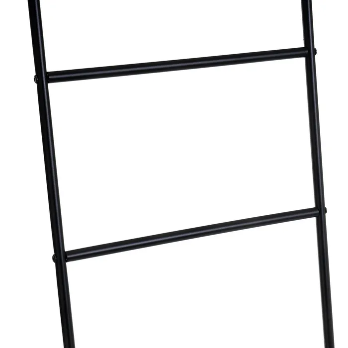 TOALLERO EN ESCALERA METAL NEGRO 45 X 170 CM