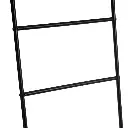 TOALLERO EN ESCALERA METAL NEGRO 45 X 170 CM