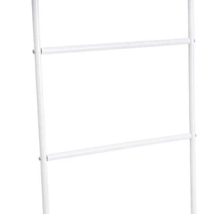 TOALLERO EN ESCALERA METAL BLANCO 45 X 170 CM