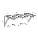 ESTANTE PERCHERO 4 GANCHOS BAMB 50 X 30 X 20 CM