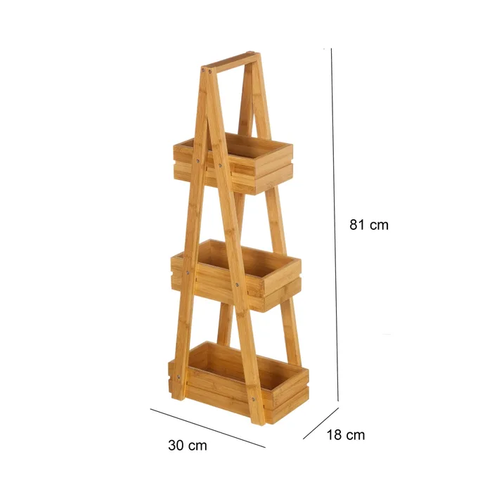 ESTANTERA 3 CAJONES BAMB 30 X 18 X 81 CM