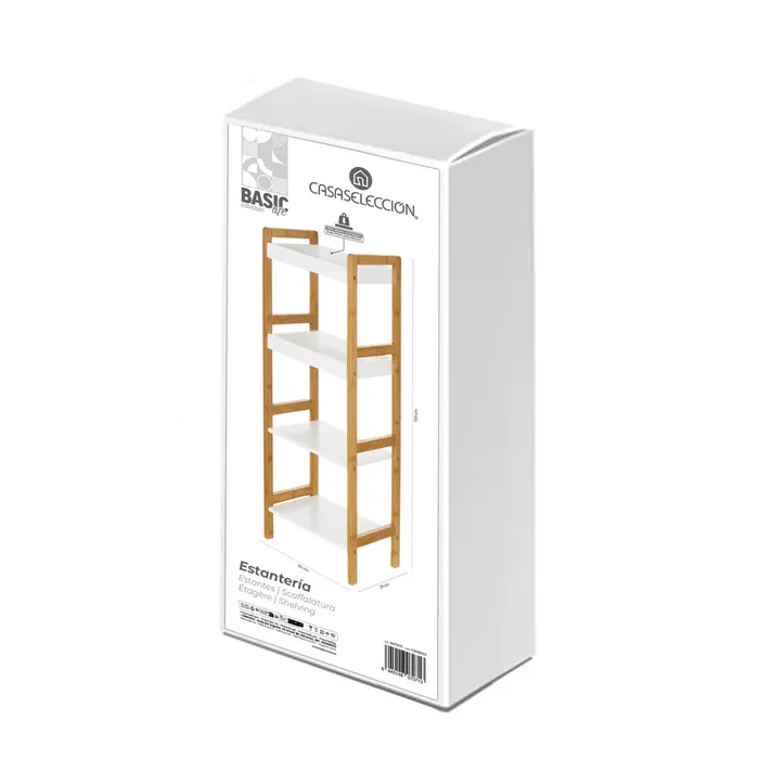 ESTANTERA 4 BALDAS BAMB-MDF 30 X 29 X 100 CM