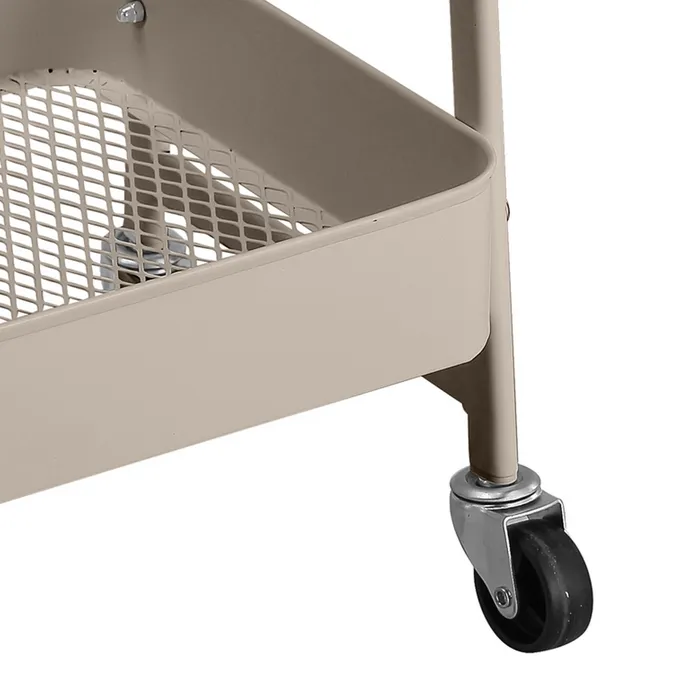 CARRO MULTIUSOS METAL BEIGE 44 X 31 X 79 CM