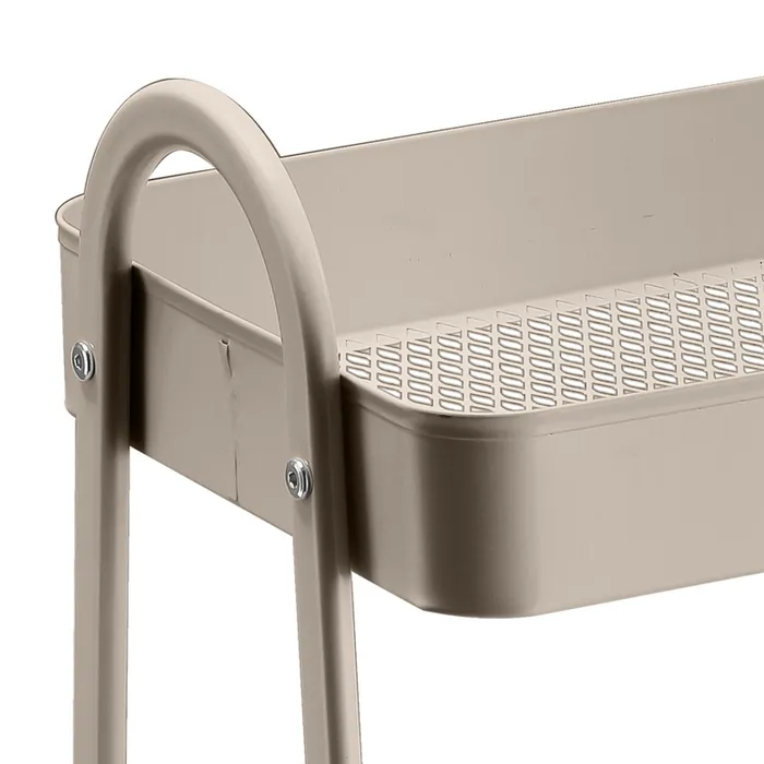CARRO MULTIUSOS METAL BEIGE 44 X 31 X 79 CM
