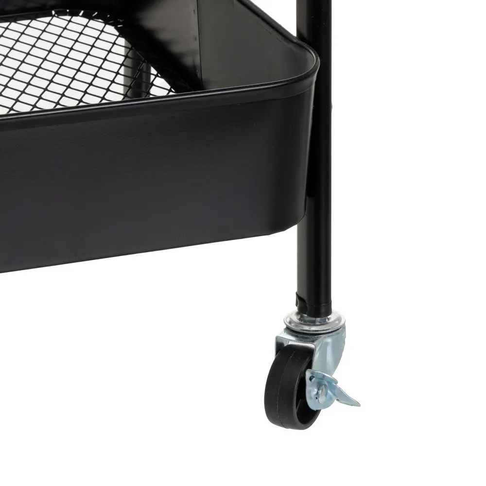 CARRO MULTIUSOS METAL NEGRO 44 X 31 X 79 CM
