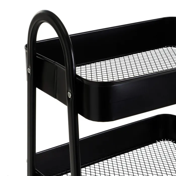 CARRO MULTIUSOS METAL NEGRO 44 X 31 X 79 CM