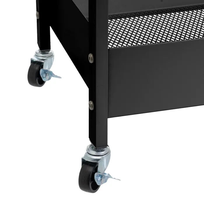 CARRO MULTIUSOS METAL NEGRO 51 X 30 X 82 CM