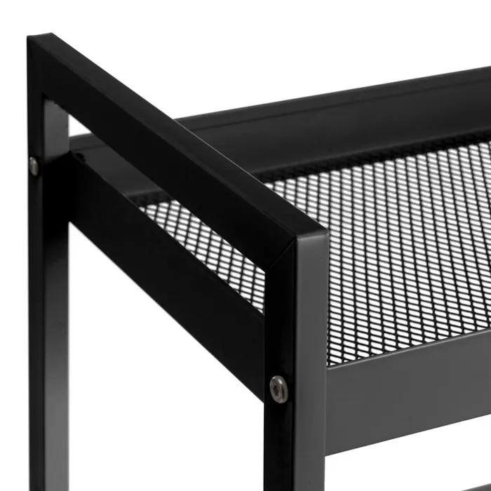 CARRO MULTIUSOS METAL NEGRO 51 X 30 X 82 CM