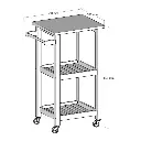 CARRO COCINA MDF-PINO BLANCO 56 X 39 X 85 CM