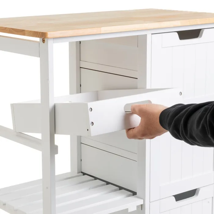 CARRO COCINA MDF-PINO BLANCO 68 X 38 X 85 CM