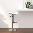 TABURETE CUERO SINTTICO-METAL BLANCO 45 X 44 X 83 CM