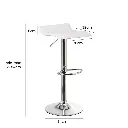 TABURETE CUERO SINTTICO-METAL BLANCO 39 X 39 X 84 CM