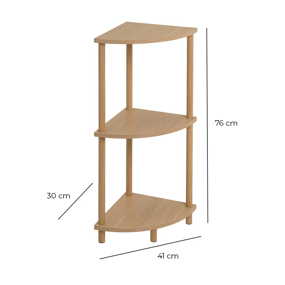 ESTANTERA RINCN 3 BALDAS GAIA NATURAL 30 X 30 X 76 CM