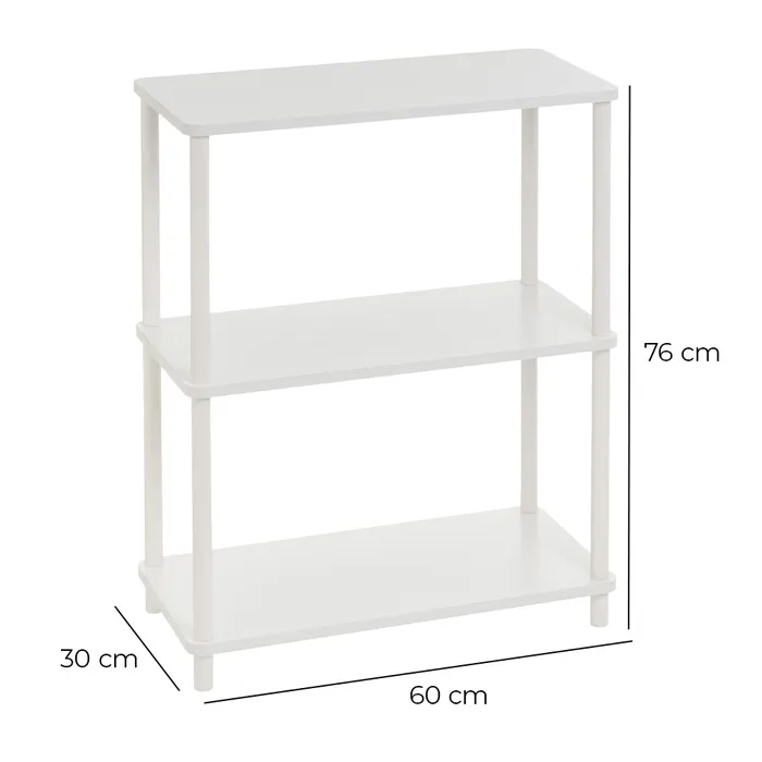 ESTANTERA 3 BALDAS ALBA BLANCO 60 X 30 X 76 CM