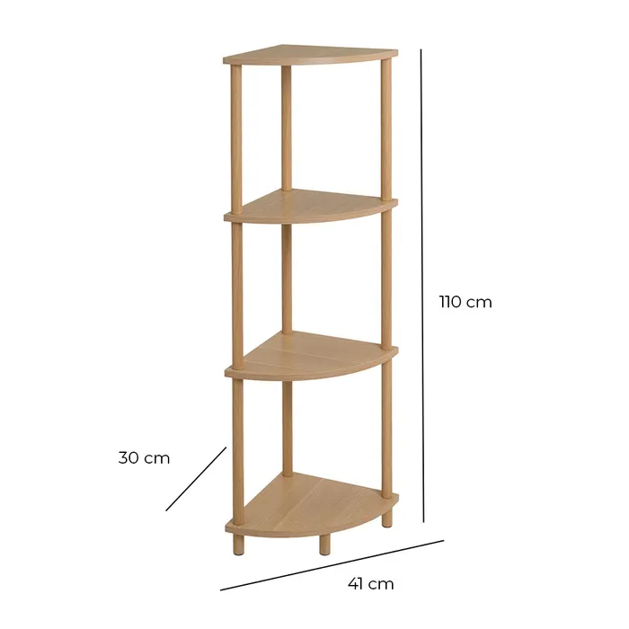 ESTANTERA RINCN 4 BALDAS GAIA NATURAL 30 X 30 X 110 CM