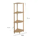 ESTANTERA RINCN 4 BALDAS GAIA NATURAL 30 X 30 X 110 CM