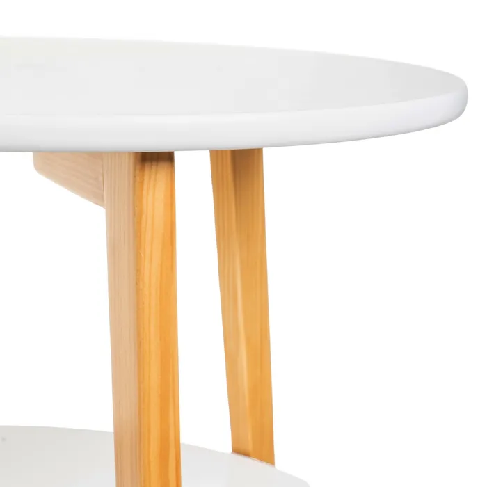 S/2 MESA MDF-PINO BLANCO 53 X 53 X 45 CM