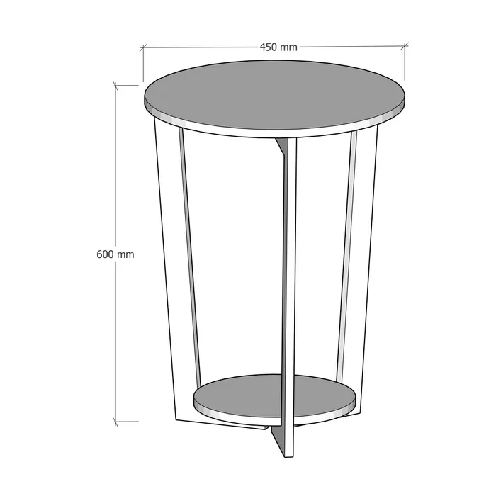 MESA MDF-PINO BLANCO 45 X 45 X 60 CM