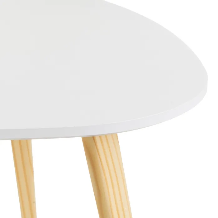 S/2 MESA MDF-PINO BLANCO 48 X 48 X 44 CM