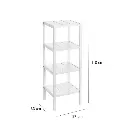 ESTANTERA 4 BALDAS MDF BLANCO 37 X 33 X 110 CM