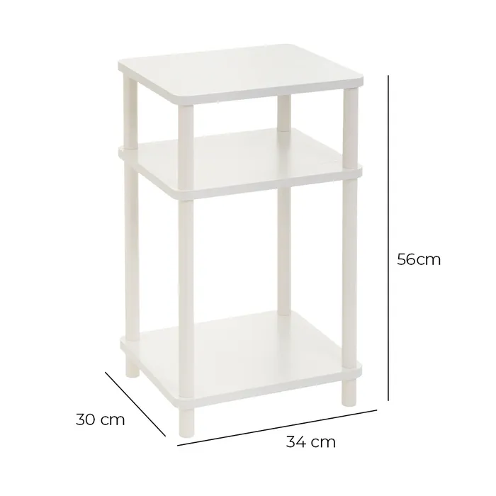 MESA RINCN ALBA MDF-METAL BLANCO 34 X 30 X 56 CM
