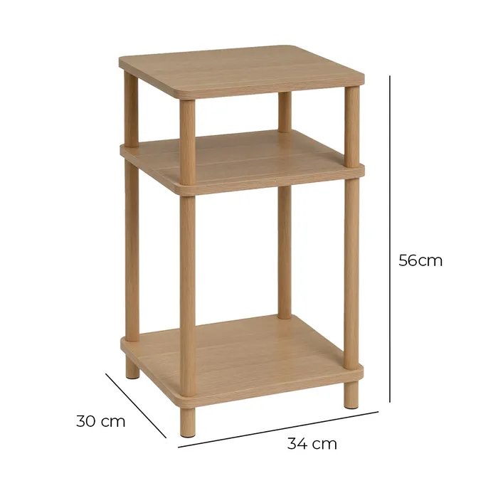 MESA RINCN GAIA MDF-METAL NATURAL 34 X 30 X 56 CM