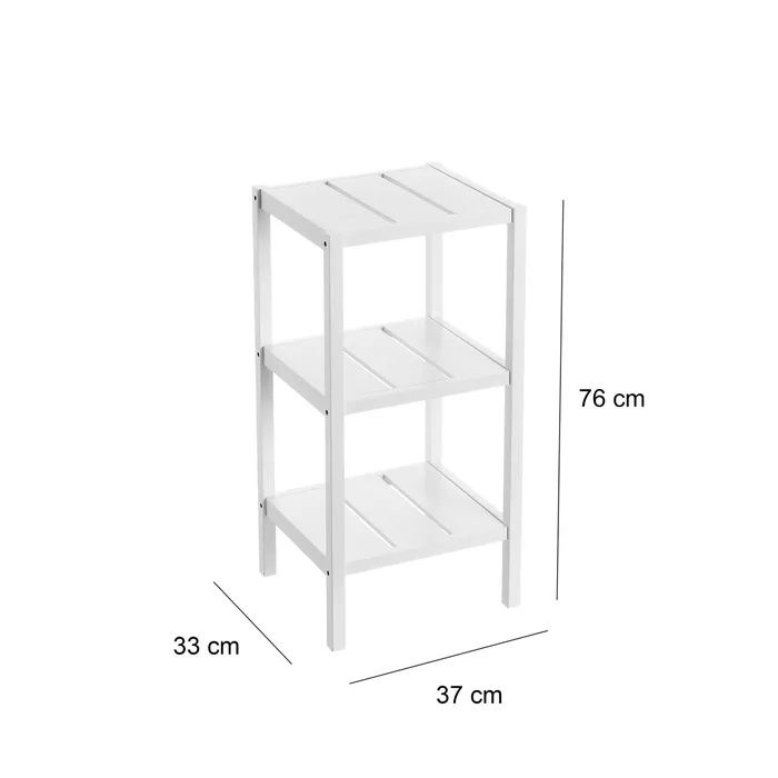 ESTANTERA 3 BALDAS MDF BLANCO 37 X 33 X 76 CM