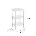 ESTANTERA 3 BALDAS MDF BLANCO 37 X 33 X 76 CM