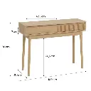 CONSOLA 2 CAJONES NAROA PB NATURAL 100 X 30 X 76 CM