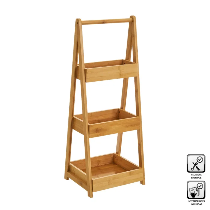 ESTANTERA 3 BALDAS BAMB 30 X 25 X 78 CM