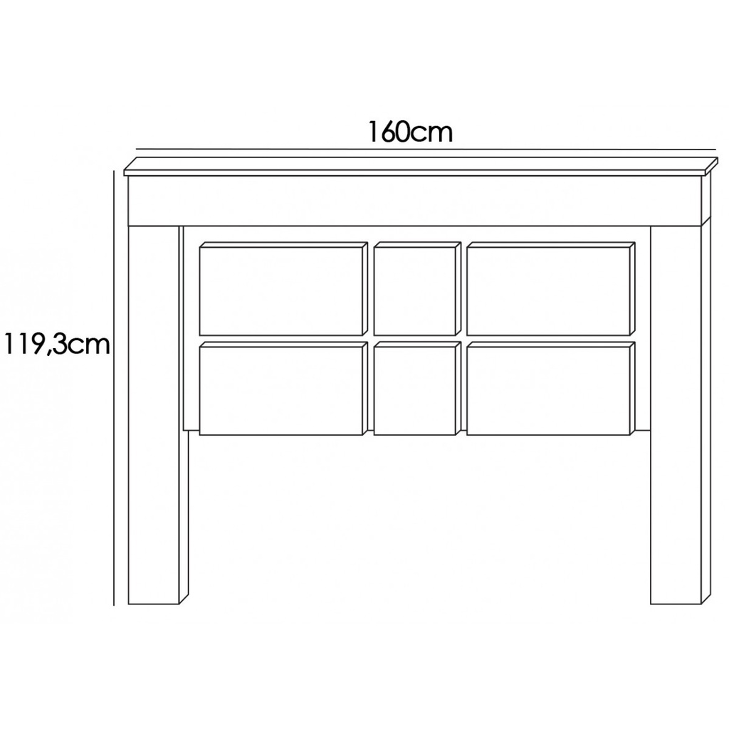 CABECERO CON PATAS 160CM LARA ANDP-G