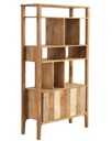 LIBRERIA MADERA MACIZA DE MANGO GRIS ENVEJECIDO