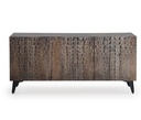 APARADOR 3 PUERTAS MADERA DE MANGO IMITACION PIEL CAIMAN BRONZE
