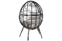 SILLON RATAN SINTETICO METAL EN NEGRO Y GRIS CON COJINES