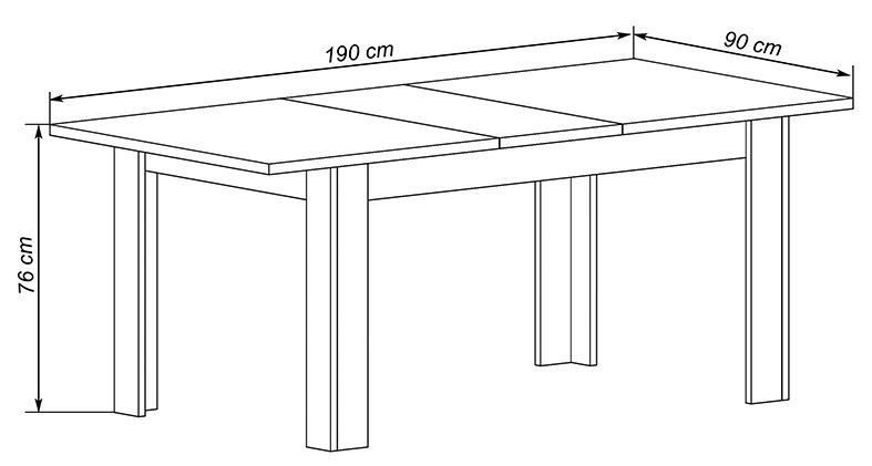 MESA EXTENSIBLE 150-190 EUROPA GRF-RB