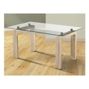 MESA COMEDOR FIJA TAPA CRISTAL SENSEI CAMBRI
