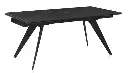 MESA NEGRA CERAMICA EXTENSIBLE 180/260X95 CM PIE METAL COLOR NEG
