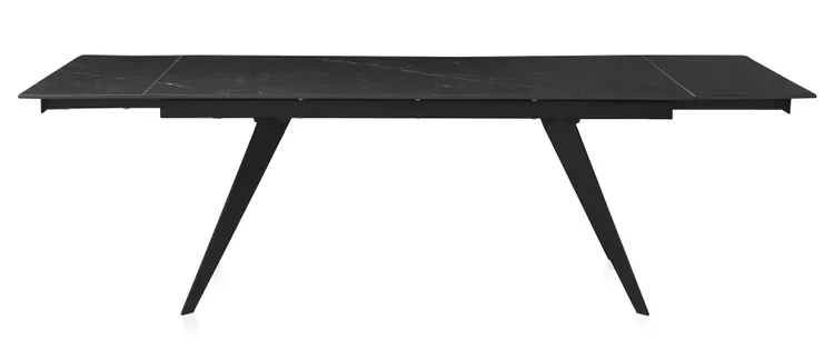 MESA NEGRA CERAMICA EXTENSIBLE 180/260X95 CM PIE METAL COLOR NEG